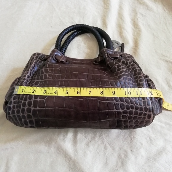 Giorgio Armani croc embrosed leather handbag - Picture 5 of 8